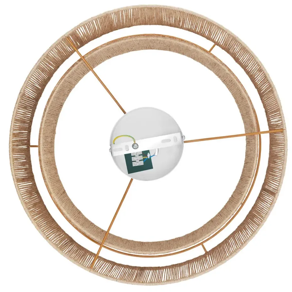 Tectake Plafondlamp Boho - Jute Hanglamp 40W voor Woonkamer/Slaapkamer