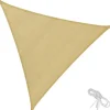 tectake Polyethyleen zonneluifel driehoekig beige, Beige