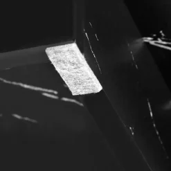 tectake Salontafel Lasley met voet, draagkracht 45 kg, Marmerlook Zwart