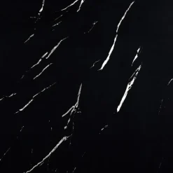 tectake Salontafel Lasley met voet, draagkracht 45 kg, Marmerlook Zwart