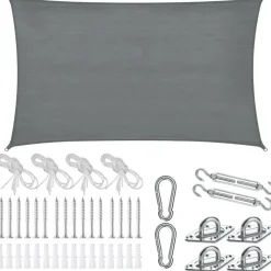 tectake Schaduwdoek Sunny, weerbestendig HDPE-materiaal met UV-bescherming