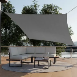 tectake Schaduwdoek Sunny, weerbestendig HDPE-materiaal met UV-bescherming