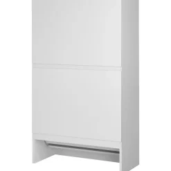 tectake Schoenenkast Calea met 2 kantelvakken voor 12 paar schoenen, Wit