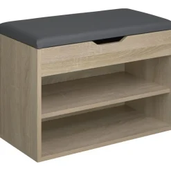 tectake Schoenenkast Jasmina met zitkussen 60x30x43,5cm