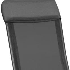 tectake Set van 2 aluminium tuinstoelen inklapbaar met hoofdsteun en voetensteun