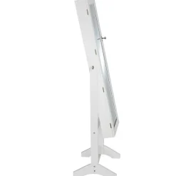 tectake Sieradenkast met spiegel, rechtopstaand, Wit