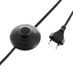 tectake Staande lamp Lunaris, textielkap, driepootsframe, Zwart