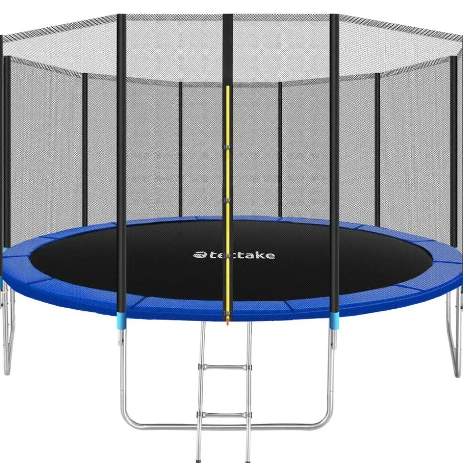 tectake Trampoline Garfunky met veiligheidsnet, Zwart/blauw