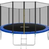 tectake Trampoline Garfunky met veiligheidsnet, Zwart/blauw