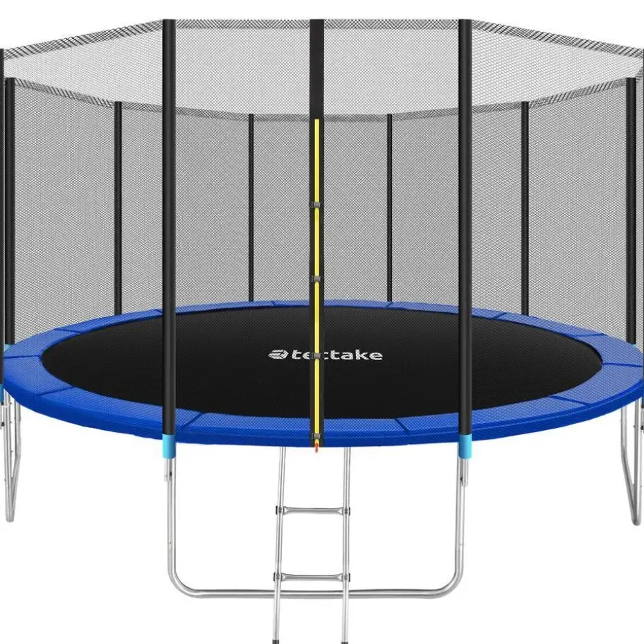 tectake Trampoline Garfunky met veiligheidsnet, Zwart/blauw