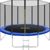 tectake Trampoline Garfunky met veiligheidsnet, Zwart/blauw