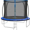 tectake Trampoline Jumpy met veiligheidsnet, Zwart/blauw