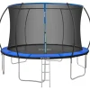 tectake Trampoline Jumpy met veiligheidsnet, Zwart/blauw