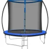 tectake Trampoline Jumpy met veiligheidsnet, Zwart/blauw