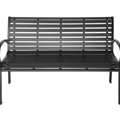 tectake Tuinbank Pino 3-zitter 126x62x81,5cm, Zwart