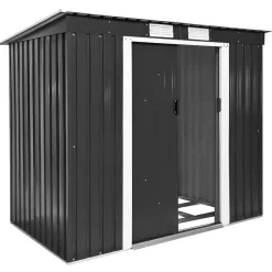 tectake Tuinhuis met hellend dak, Grijs/wit