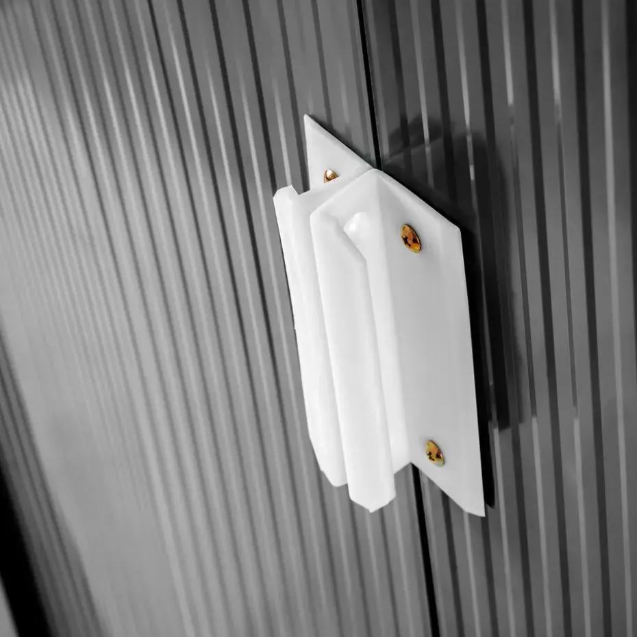 tectake Tuinhuis met zadeldak , Grijs/wit