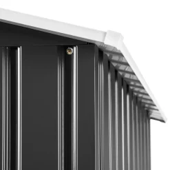 tectake Tuinhuis met zadeldak , Grijs/wit