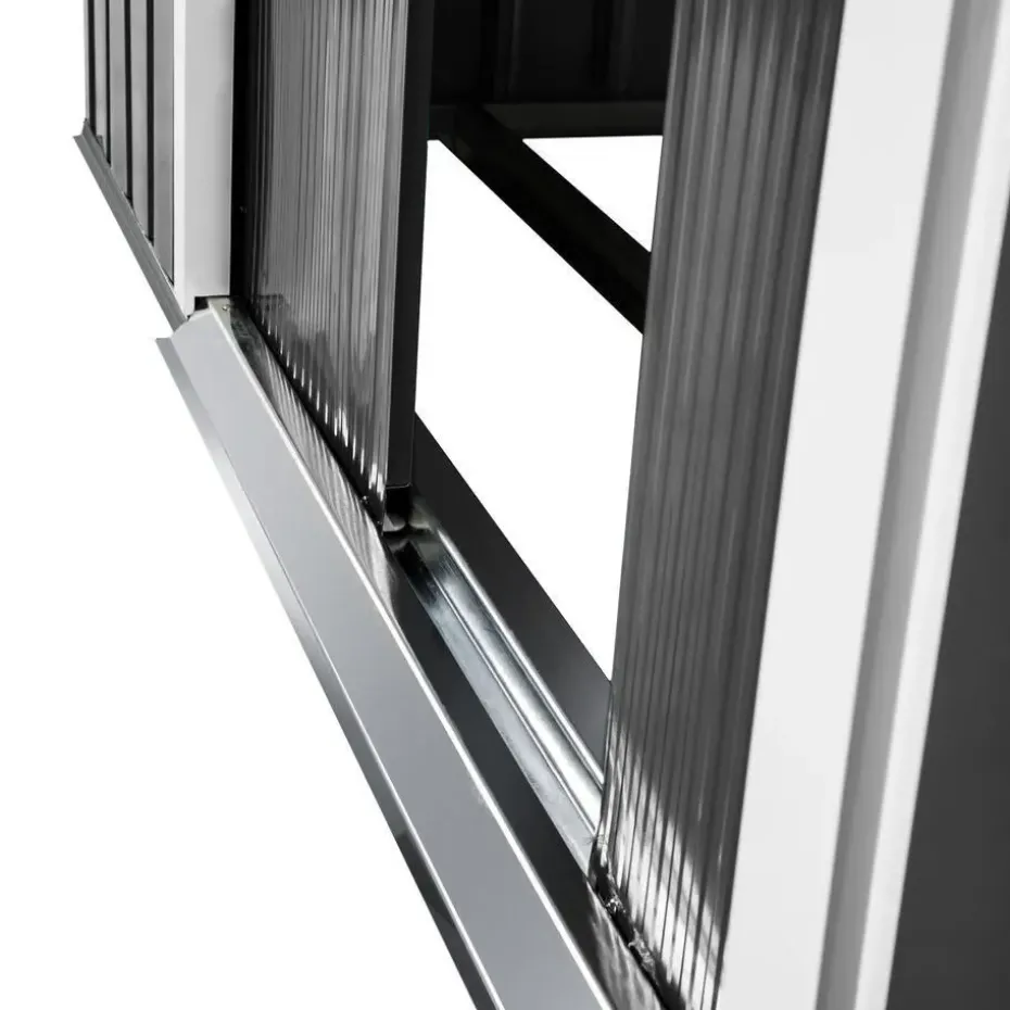 tectake Tuinhuis met zadeldak , Grijs/wit