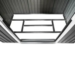 tectake Tuinhuis met zadeldak , Grijs/wit