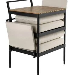 tectake Tuinloungeset Magaluf, 5in1 functie, aluminiumframe, Antraciet/grijs