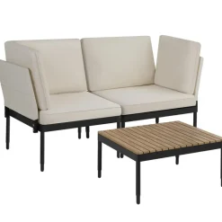 tectake Tuinloungeset Magaluf, 5in1 functie, aluminiumframe, Antraciet/grijs