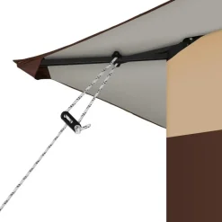 tectake Tuinpaviljoen Carabobo opvouwbaar 3,64x3,64x2,94m, Bruin