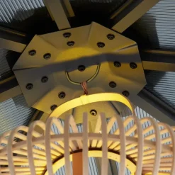 tectake Tuinpaviljoen Caracas, weerbestendig, polycarbonaat-dakplaten, Grijs