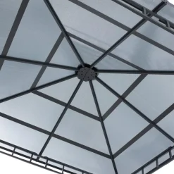 tectake Tuinpaviljoen Caracas, weerbestendig, polycarbonaat-dakplaten, Grijs