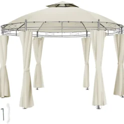 tectake Tuinpaviljoen Siana Ø 3.5m, Crème