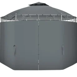 tectake Tuinpaviljoen Siana Ø 3.5m, Antraciet