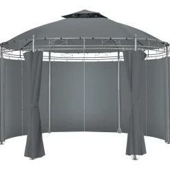 tectake Tuinpaviljoen Siana Ø 3.5m, Antraciet