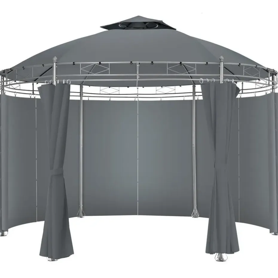 tectake Tuinpaviljoen Siana Ø 3.5m, Antraciet