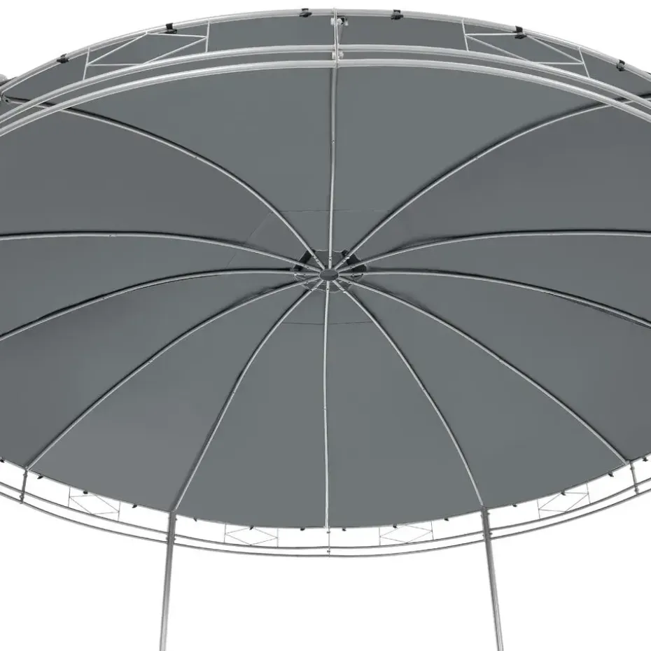 tectake Tuinpaviljoen Siana Ø 3.5m, Antraciet