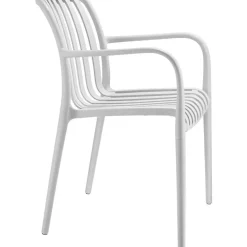 tectake Tuinstoelen Alcudia, weerbestendig, stapelbaar, Crème