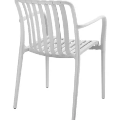 tectake Tuinstoelen Alcudia, weerbestendig, stapelbaar, Crème