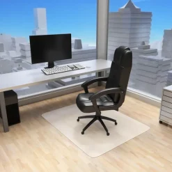 tectake Vloerbeschermende mat voor bureaustoelen, Wit