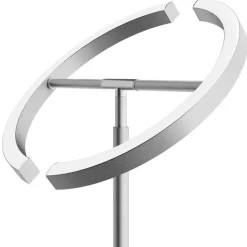 tectake Vloerlamp Auralis LED 20W, leeslamp, dimbaar, Mat Nikkel