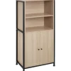 tectake Wandkast Doncaster 60x38x125cm, Industrieel Licht Hout, Eiken Sonoma