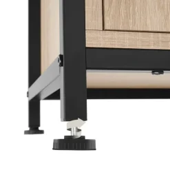 tectake Wandkast Doncaster 60x38x125cm, Industrieel Licht Hout, Eiken Sonoma