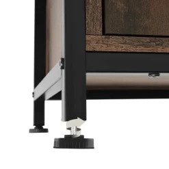 tectake Wandkast Doncaster 60x38x125cm, Industrieel Hout Donker, Rustiek