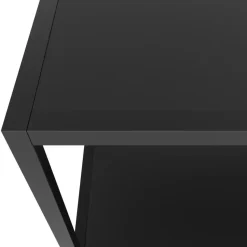 tectake Wandkast Venda met 6 vakken, industriële stijl, 85x35x188cm, Zwart