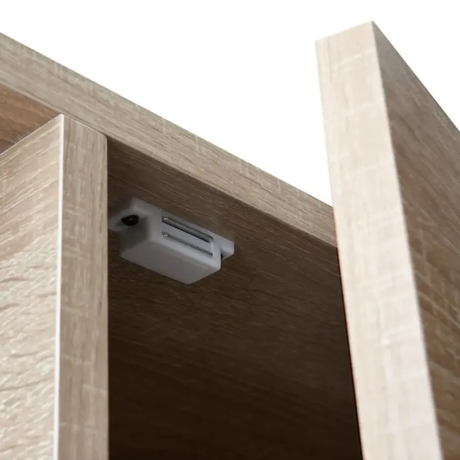 tectake Wandkast 71x32x82cm, Industrieel Licht Hout, Eiken Sonoma