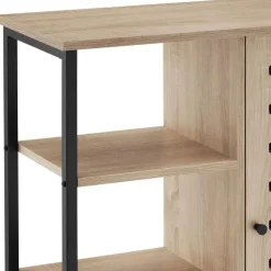 tectake Wandkast 71x32x82cm, Industrieel Licht Hout, Eiken Sonoma