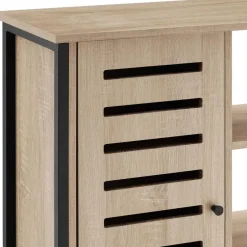 tectake Wandkast 71x32x82cm, Industrieel Licht Hout, Eiken Sonoma