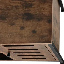 tectake Wandkast 71x32x82cm, Industrieel Hout Donker, Rustiek