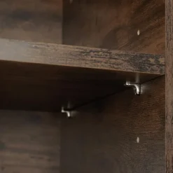 tectake Wandkast 71x32x82cm, Industrieel Hout Donker, Rustiek