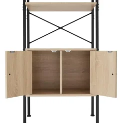 tectake Wandrek Brentwood 57,5x34x173cm, Industrieel Licht Hout, Eiken Sonoma