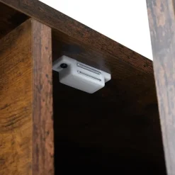 tectake Wandrek Brentwood 57,5x34x173cm, Industrieel Hout Donker, Rustiek