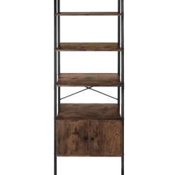 tectake Wandrek Brentwood 57,5x34x173cm, Industrieel Hout Donker, Rustiek